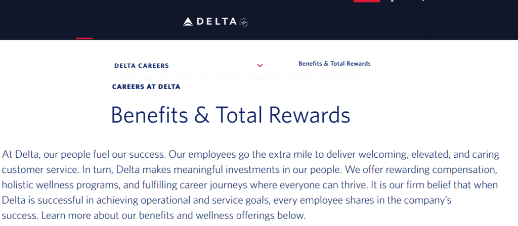 Delta Employee Benefits and Total Rewards